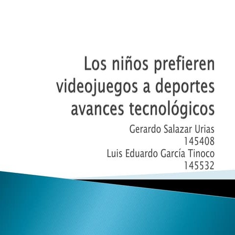 Los niños prefieren videojuegos a deportes