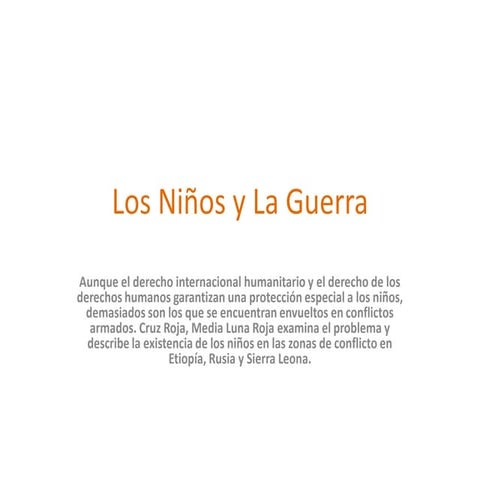 Los niños y la guerra