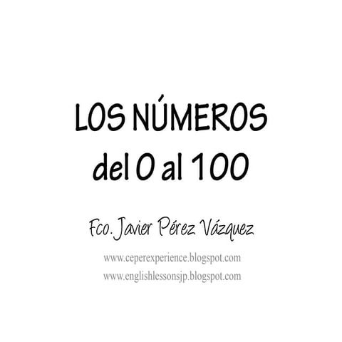 Los números (1 a 100) presentación