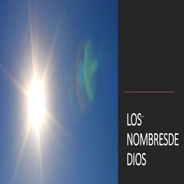 Los nombres de Dios