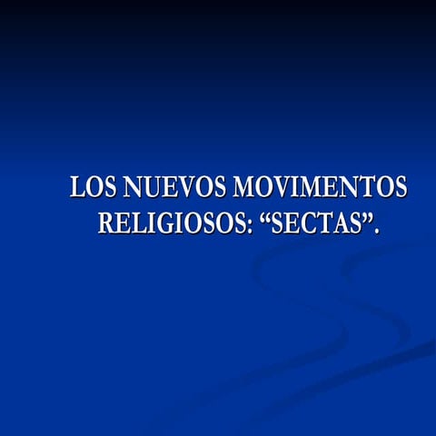 Los nuevos movimentos religiosos