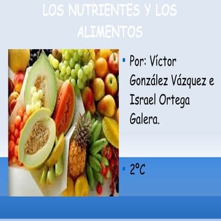 Los nutrientes y los alimentos