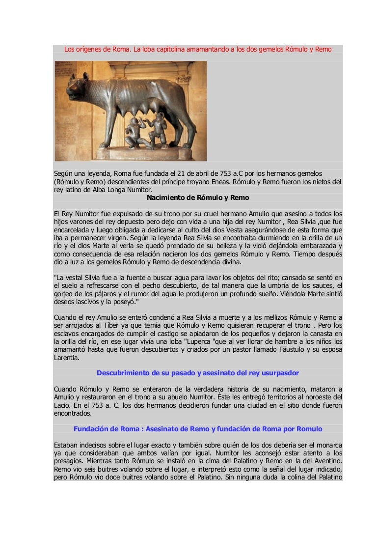 Los Origenes De Roma