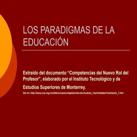 Los paradigmas de la educación