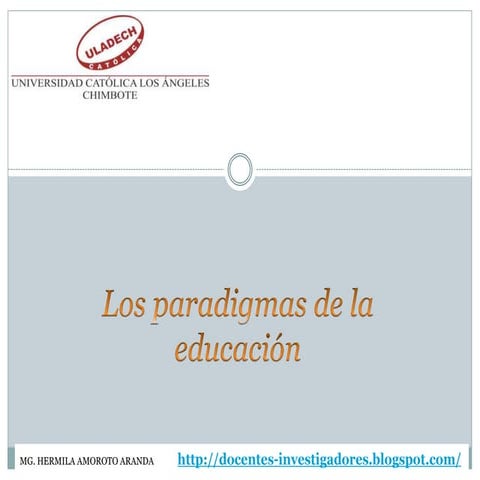 Los paradigmas de la educacion