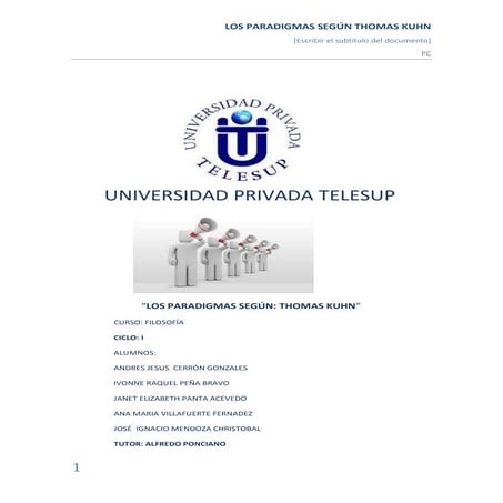 Los paradigmas segun thomas kuhn