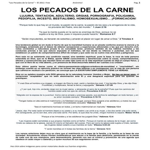 Los Pecados de la Carne 