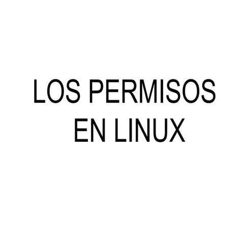 Los permisos en linux