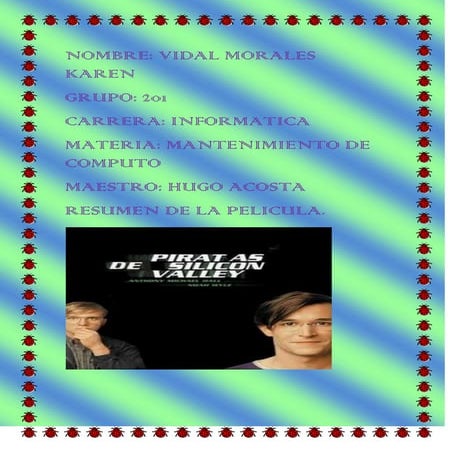 reporte de la pelicula