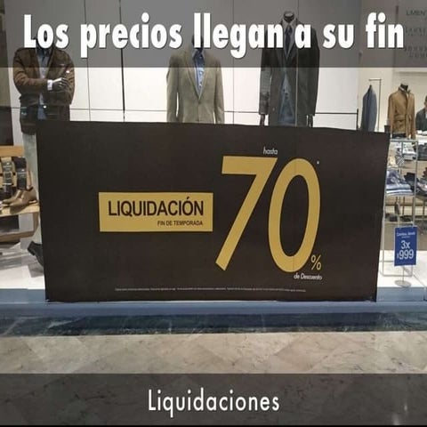 Los precios llegan a su fin