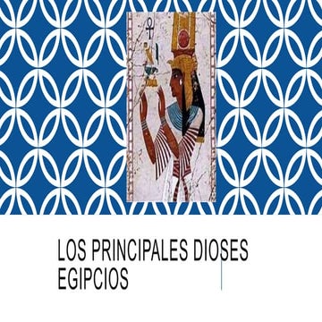 Los principales dioses egipcios
