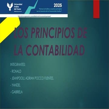 PRINCIPIOS DE CONTABILIDAD GENERALMENTE ACEPTADOS | PPT