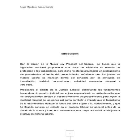 Los principios en la nueva ley procesal de trabajo n