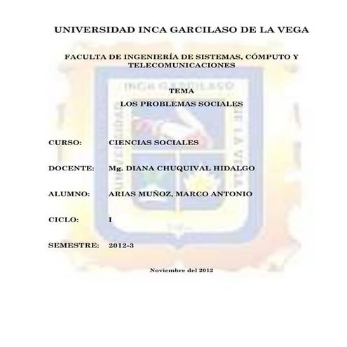 Los problemas sociales