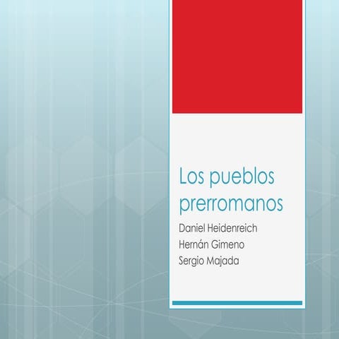 Los pueblos prerromanos