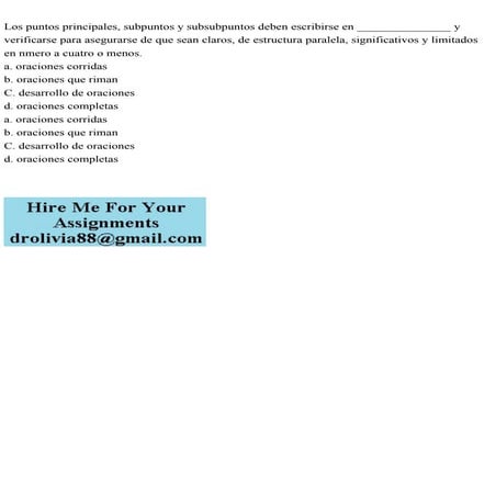 Los puntos principales, subpuntos y subsubpuntos deben escribirse en.pdf