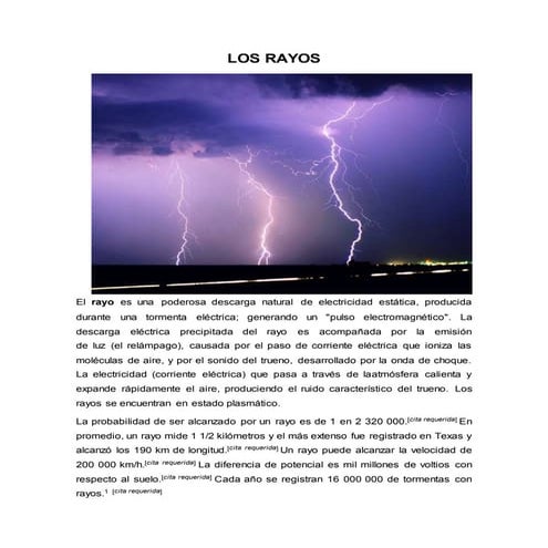 Los rayos | DOCX