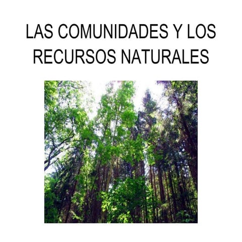Los recursos naturales