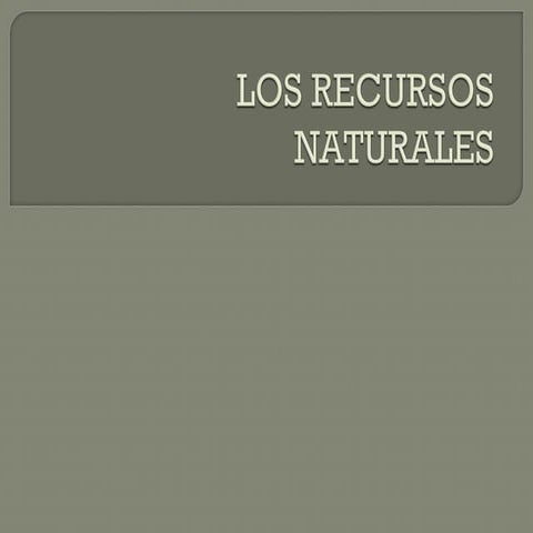 Los Recursos Naturales