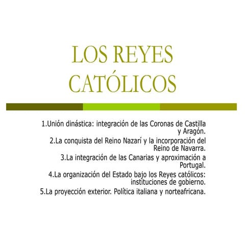 Los reyes católicos
