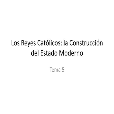 Los reyes católicos