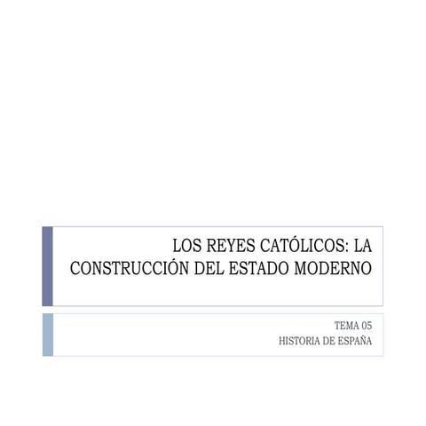 Los reyes católicos