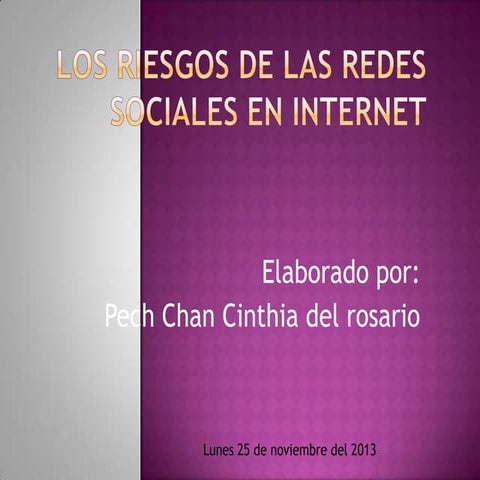 Los riesgos de las redes sociales en internet | PPTX