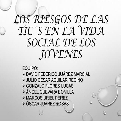 Los riesgos de las tic s en la vida social