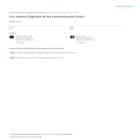 Los saberes digitales de los universitarios