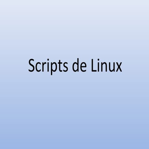 Los scripts de linux