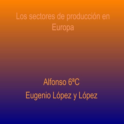 Los sectores de producciónalfonso