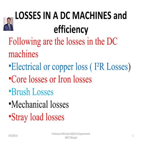 Losses dc machines