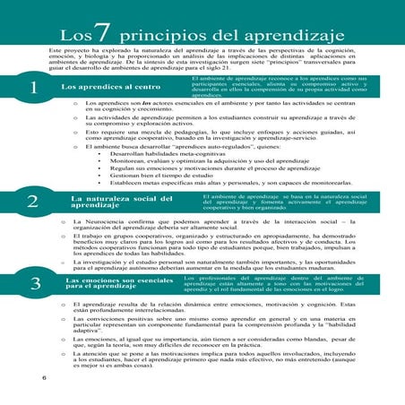 Los siete principios del aprendizaje