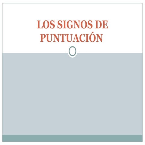 Los signos de puntuación (pp)