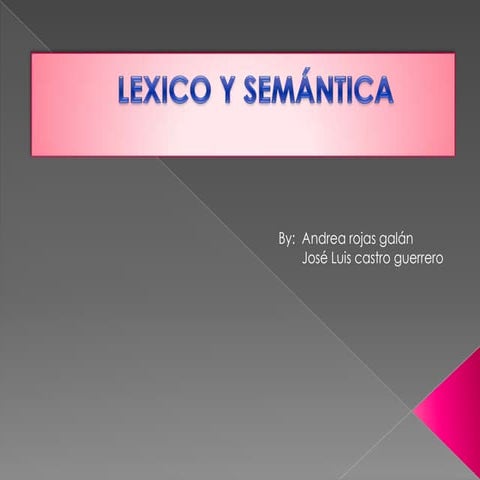 lexico y semantica