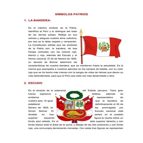 Los simbolos de la patria | PDF