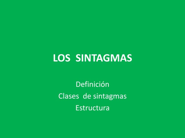 Los  sintagmas