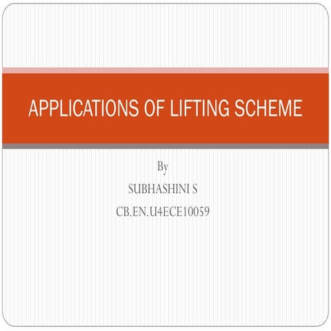 Lossless image compression via by lifting scheme