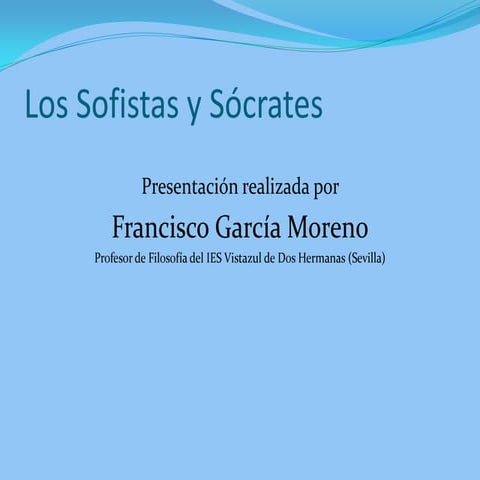 Los sofistas y sócrates