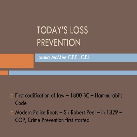 Loss prevention 