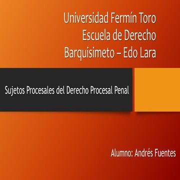 Los sujetos procesales