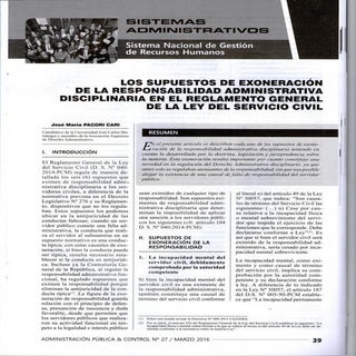 Los supuestos de exoneración de la ...