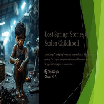 lost spring English project class 12…….. | PDF