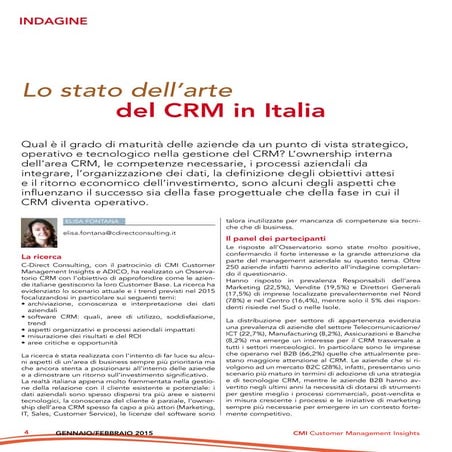 Lo stato del CRM in italia