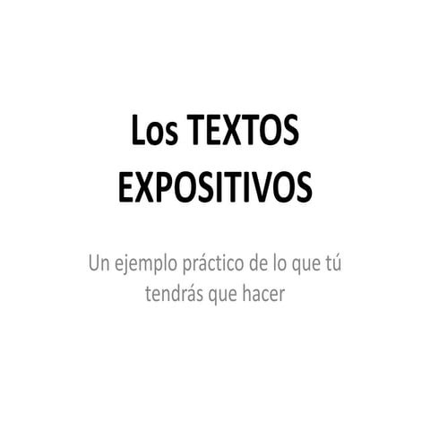 Los textos expositivos