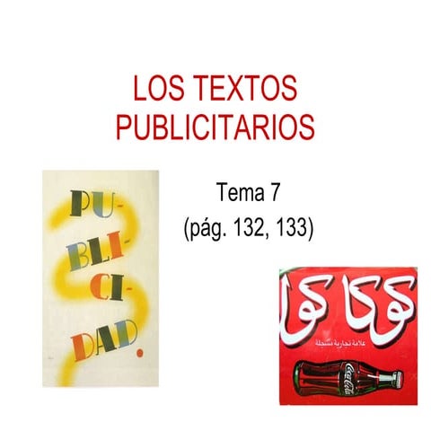 Los textos publicitarios