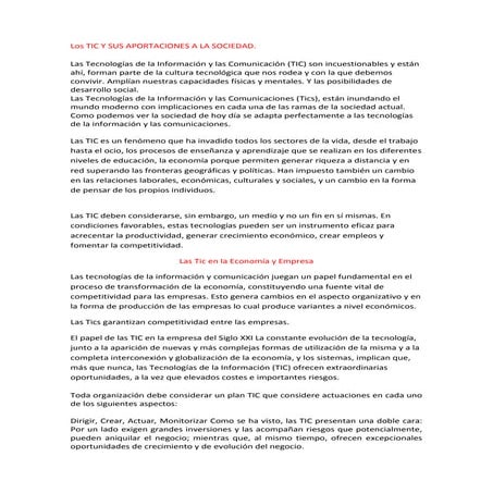 Los tics importancia