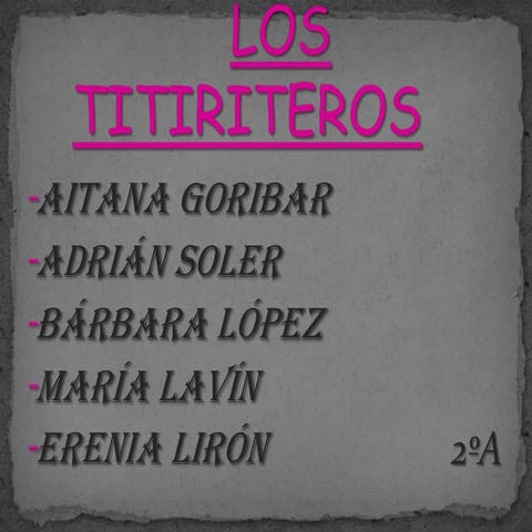 Retablo infantil y otra estampas: Los titiriteros