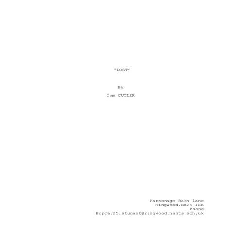Lost script draft 2