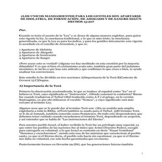 Los unicos mandaminetos para los ge...